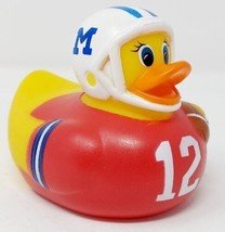 Munchkin Quarterback Rubber Ducky Duck #12 Red Jersey American Football ... - $13.11