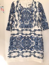 danny and nicole Ivory blue floral  dress - £10.45 GBP