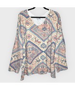 VINTAGE southwest Aztec tribal boho print cotton blend sweater Plus size 26 - €32,10 EUR