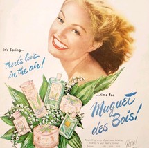 1950 Coty Muguet Des Bois Perfume &amp; Powder Advertisement Beauty Products... - $41.13 CAD