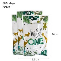 10pcs Wild One Candy Box Gift Bags  Safari Theme Party 1st Birthday Party Decora - £115.38 GBP