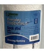 Everyday Essentials Terry Cloth Sock Aid White L3010 32&quot; Straps - $17.29