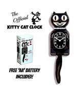 MISS KITTY CAT CLOCK (3/4 Size) 12.75&quot; Retro Black Kit-Cat Klock Free Ba... - €52,47 EUR