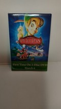 Walt Disney vintage button pinback pin advertising Peter Pan hook tinker... - £3.14 GBP