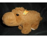 VINTAGE STEIFF RINO THE BROWN HIPPO 083693 STUFFED ANIMAL PLUSH TOY HIPP... - £52.39 GBP