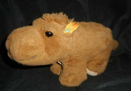 VINTAGE STEIFF RINO THE BROWN HIPPO 083693 STUFFED ANIMAL PLUSH TOY HIPP... - $65.55