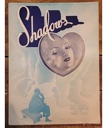Vtg 1939 Sheet Music - &quot;Shadows&quot; - by Loman, Thompson &amp; Carle - Jewel Mu... - £7.42 GBP