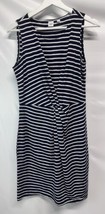 Gap Sheath Dress Blue White Striped Jersey Knit Casual Nautical Beachy S - $18.78