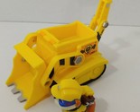 Paw Patrol Rubble&#39;s Diggin&#39; Bulldozer vehicle Super Rubble figure truck set - $11.42