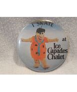 Flintstones 1980 Ice Capades Chalet 3" Fred Flintstone Metal Pin-Back Bu... - $6.95