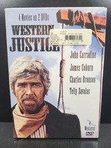 Western Justice 4 Movies DVDs Carradine Coburn Bronson Savalas Action Drama NEW - £9.33 GBP