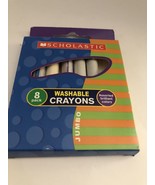 NEW Scholastic Jumbo Washable Crayons, Assorted, Box Of 8. 1 MissinSHIPS... - £3.81 GBP