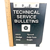 1988 Chrysler Motors Dealer Technical Service Bulletins Manual All Brands Book - £15.02 GBP