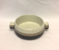 Vintage Newco stoneware soup chili bowl double handle brown gray - $3.00