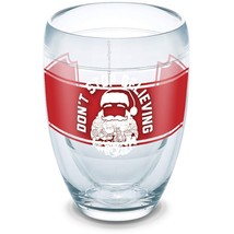 Tervis Snorg Tees Don&#39;t Stop Believing in Santa 9 oz. Stemless Wine Glass NEW - £8.78 GBP