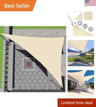 Customizable Beige Sun Shade Sail - Modern Canopy Cover for Outdoor Eleg... - $58.27