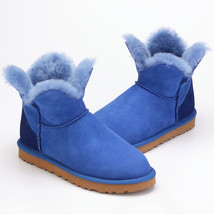 New Arrival 100% Real Classic Mujer Botas Genuine Sheepskin Leather Snow Boots W - £75.39 GBP