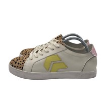 Dolce Vita Zaga Leather Trainers Shoes Cow Hair Fur White Low Casual Wom... - £58.36 GBP