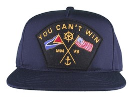 Motivation You Cant Win Naval Navy Blue Snapback Baseball Hat Cap NWT - $18.71