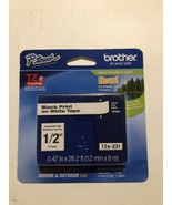 NEW Genuine Brother P-touch TZe-231 1/2&quot; Black Print on White Tape TZ231... - $16.56 CAD