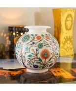 12&quot; White Marble Flower Inlay Vase Lapis Paua Shell Flowers Pot - €5.302,98 EUR