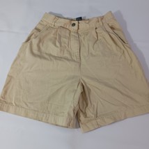Style &amp; Co Vintage High Waisted Women&#39;s Yellow Cotton Pockets Shorts Size 6 - $24.74