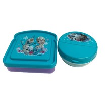 New 2 pc Frozen Sandwich Holder Container with Lid Snack Container Side With Lid - £7.09 GBP