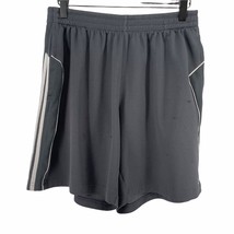 Adidas men&#39;s dark grey lightweight mesh above-the-knee basketball shorts... - £11.98 GBP