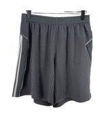 Adidas men&#39;s dark grey lightweight mesh above-the-knee basketball shorts... - £11.78 GBP