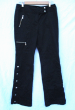 Michael Kors Pants Black Size 6 Moto Rocker Signed Logo on Zippers Studs... - £19.35 GBP