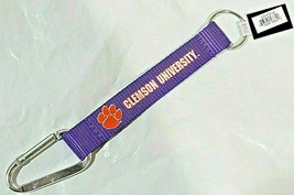 NCAA Clemson Tigers Wristlet w/Key Ring &amp; Carabiner 8.5&quot; long by Aminco - £7.18 GBP