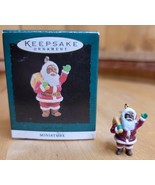 Hallmark Keepsake Miniatures Ornaments 1995 Joyful Santa African America... - $220.08 MXN