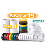 White Electrical Tape, Multi-Color Tape and 3 Pack of Double Sided Nano-... - $29.60