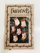 Bareroots Little Christmas Stockings 6 Designs Ornaments Embroidery Pattern - £8.13 GBP