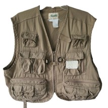 Vintage Ausable Fly Fishing Vest RN15101 Khaki Multi Pocket XL Outdoor Utility - £21.26 GBP