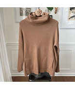 Lafayette 148 Cashmere Cowl Neck Sweater Tunic Caramel Pockets  XS S M - €46,34 EUR