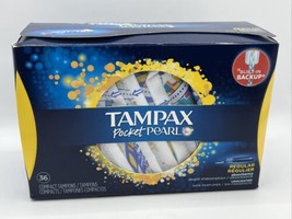 Tampax Pocket Pearl Plastic Regular Tampons Unscented 36 Count - $14.10