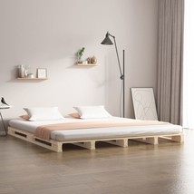 Pallet Bed 150x200 cm King Size Solid Wood Pine - £92.50 GBP