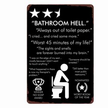 Bathroom Hell Vintage Metal Sign 12x8 inches - $459.27 MXN