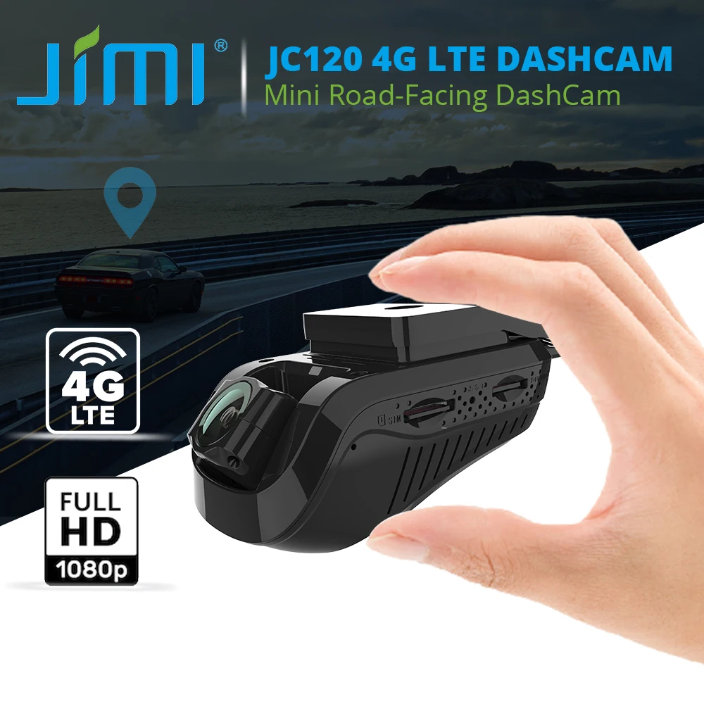Jimi JC120 Mini 4G Car DashCam HD 1080P With One Camera GPS Tracking Live Stream - £124.52 GBP+