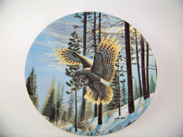 Bradford Exchange Owl Collector Plate ”Evening Glimmer” Cynthie Fisher Excellent - £15.90 GBP