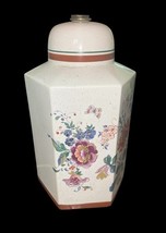 Vtg 28" Floral Ceramic Table Lamp w/ Pleated Shade – Underwriters Laboratories image 5