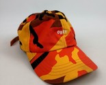 Obey Worldwide Strapback Hat Orange Camo Embroidered Logo Baseball Cap - $16.82