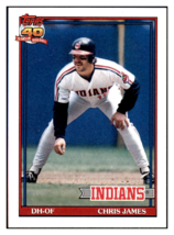 1991 Topps Chris James    Cleveland Indians Baseball Card GMMGC_1a - $1.44