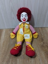 Ronald McDonald vintage plush doll cloth body vinyl head yarn hair 1984 - £19.34 GBP