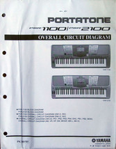 Yamaha PSR-1100 PSR-2100 Keyboard Original Overall Circuit Diagram / Sch... - $39.59