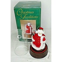 Vintage Santa Musical Figurine Coming to Town Dome Gorham Christmas Traditions - £17.72 GBP