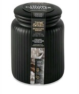 Thyme &amp; Table ~ 19.6 Ounce ~ BLACK Ribbed Jar ~ Stoneware Canister w/Lid - $49.27 CAD