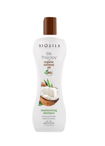 BioSilk Silk Therapy Coconut Oil Moisturizing Shampoo, 12 ounces - £15.08 GBP