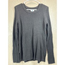 Old Navy Black Pullover Round Neck Ribbed Knit Sweater Size Small - $21.95